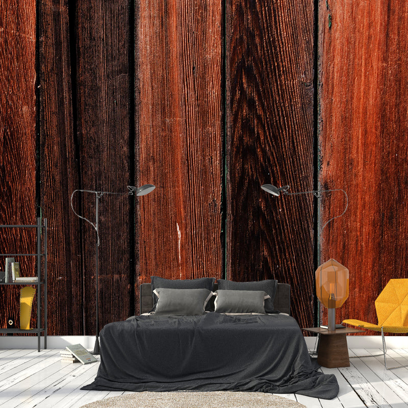 Industrial Style Wood Grain Mural Decorative Mildew Resistant Wall Covering