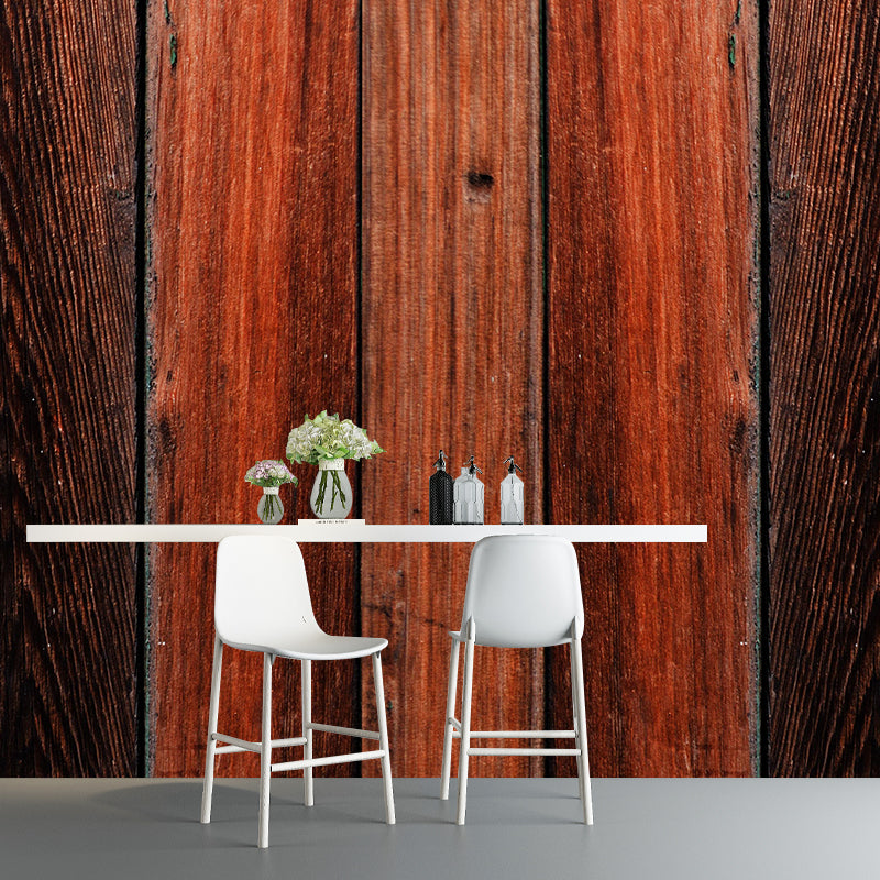 Industrial Style Wood Grain Mural Decorative Mildew Resistant Wall Covering