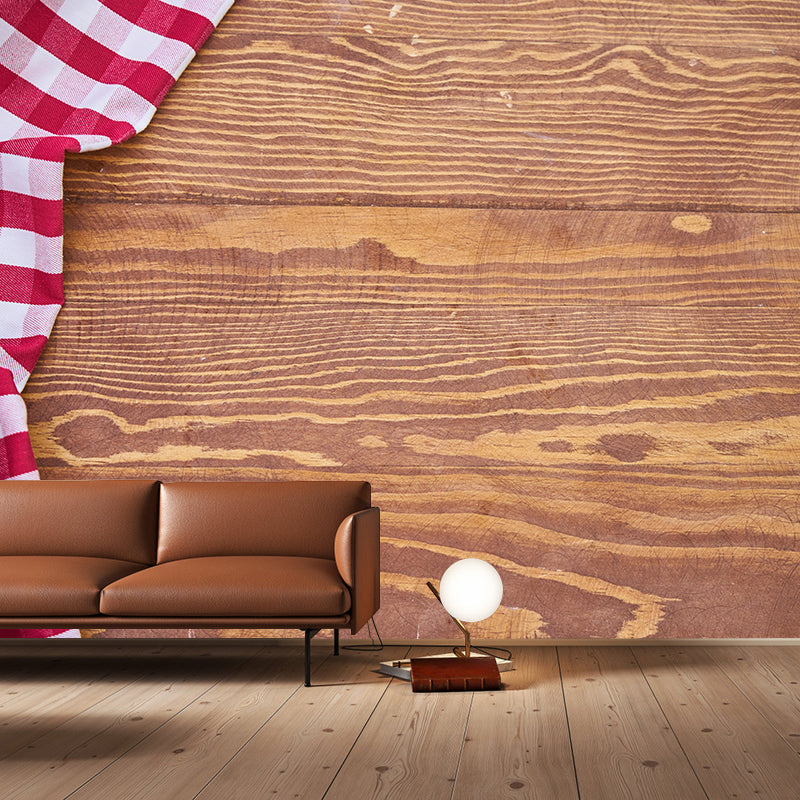 Industrial Wood Grain Mural Wallpaper Decorative Mildew Resistant Home Decor