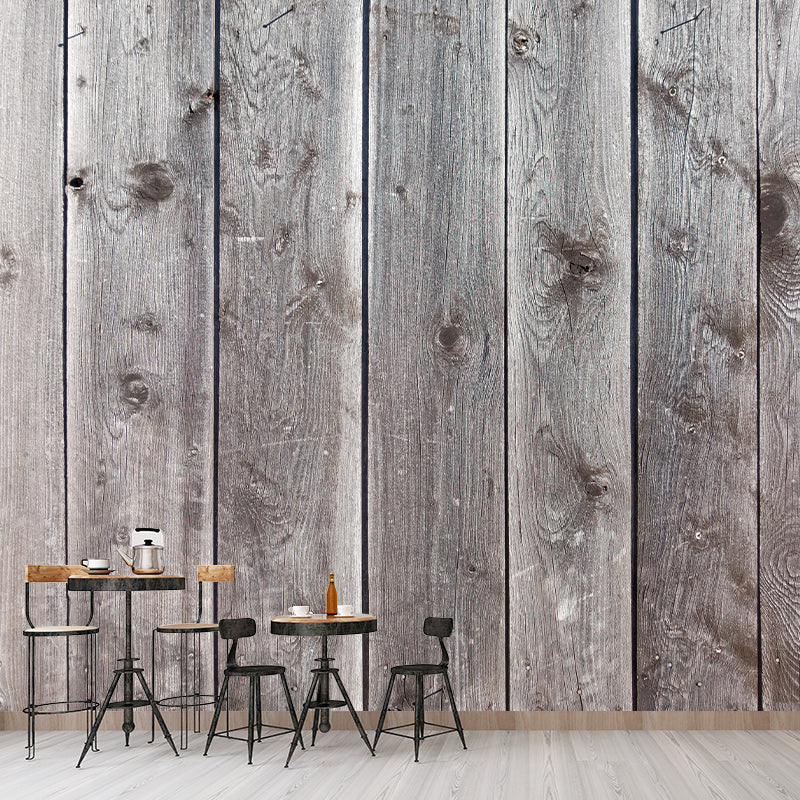 Industrial Wood Grain Mural Wallpaper Decorative Mildew Resistant Wall Decor