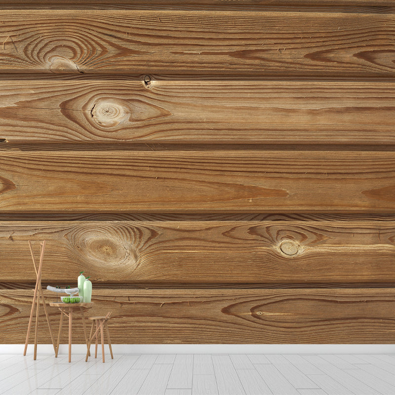 Industrial Wood Grain Mural Wallpaper Decorative Mildew Resistant Wall Decor