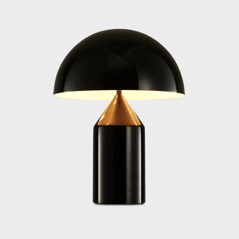 Dome Tavola in metallo Luce post-moderna 2 lampadina nera Lampada per soggiorno