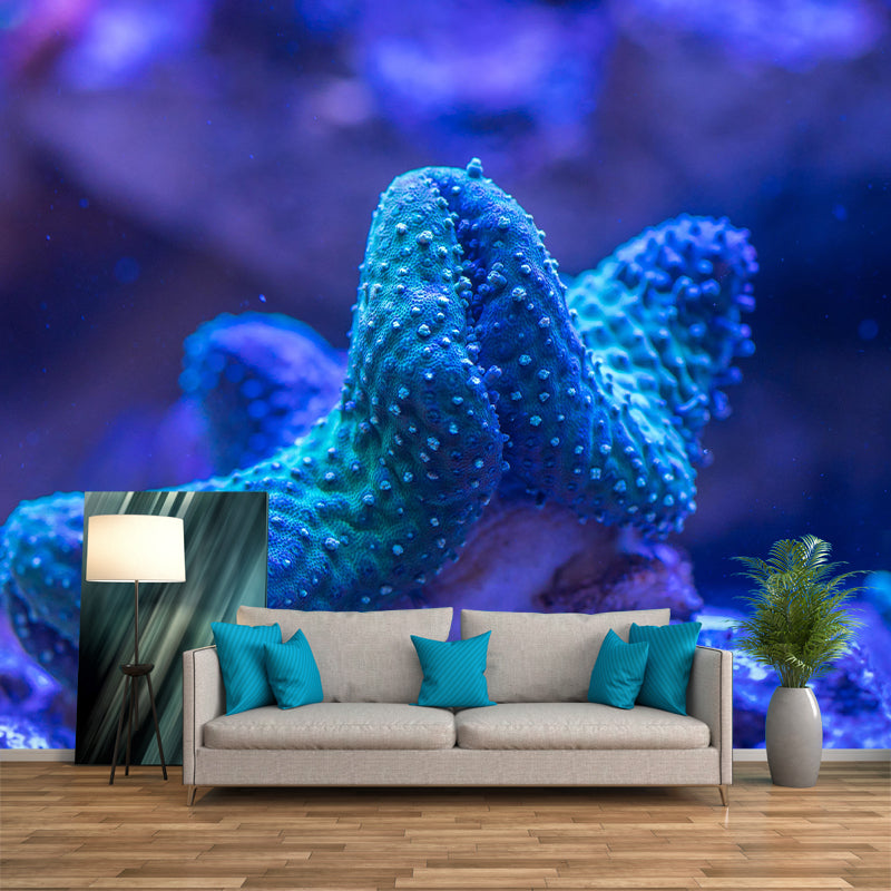 Tropical Beach Style Seabed Mural Wallpaper Decorative Mildew Resistant Wall Decor