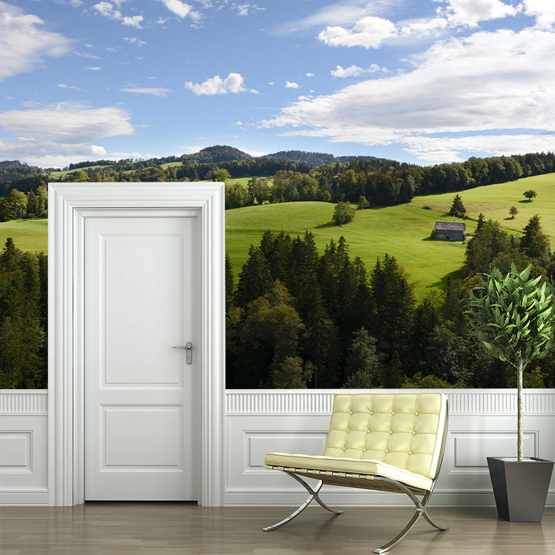 Contemporary Forest Mural Wallpaper Decorative Mildew Resistant Wall Art