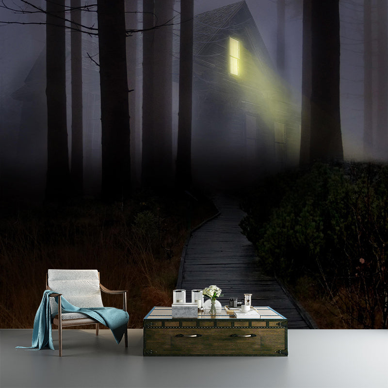 Illustration Forest Mural Wallpaper Decorative Mildew Resistant Wall Decor