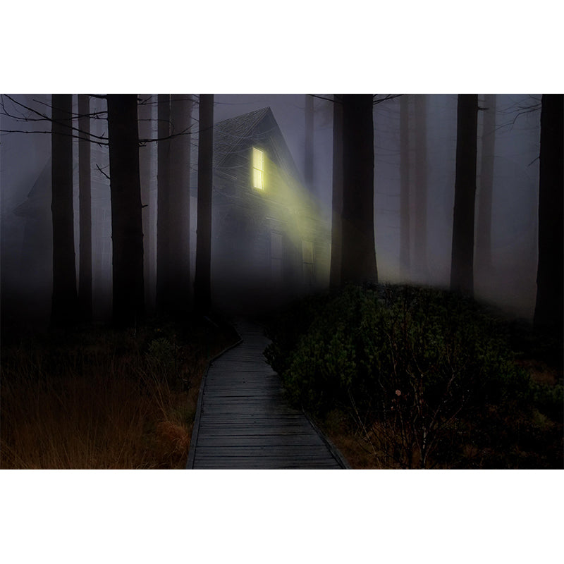 Illustration Forest Mural Wallpaper Decorative Mildew Resistant Wall Decor