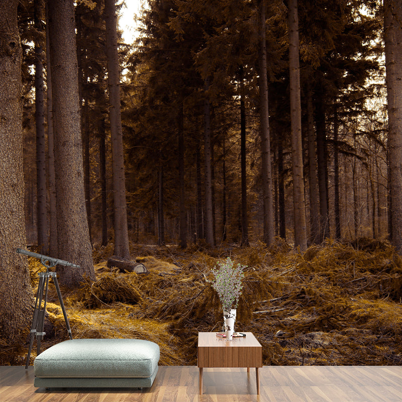 Modern Style Forest Mural Wallpaper Decorative Mildew Resistant Wall Decor