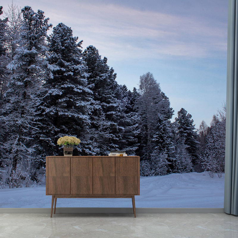 Contemporary Forest Mural Wallpaper Decorative Mildew Resistant Wall Decor