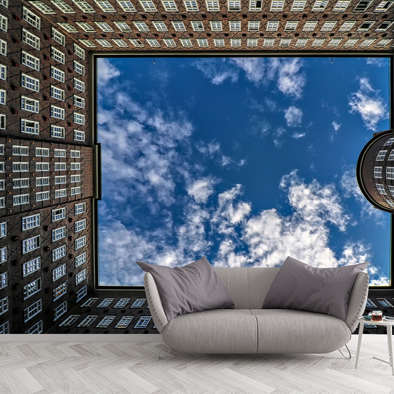 Contemporary Construction Mural Wallpaper Decorative Mildew Resistant for Decoration