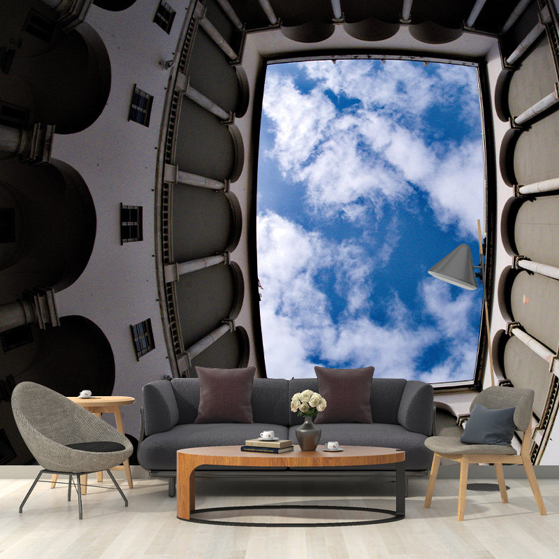 Construction Mural Wallpaper Decorative Mildew Resistant Home Decor