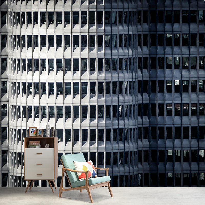 Contemporary Construction Mural Wallpaper Decorative Mildew Resistant Wall Decor