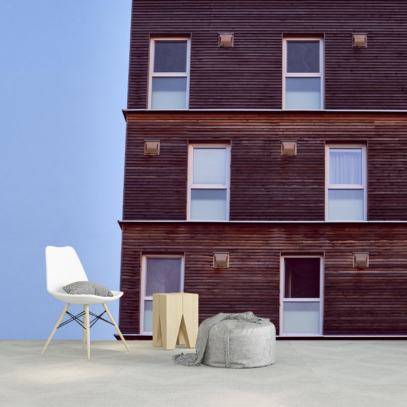 Contemporary Construction Mural Wallpaper Decorative Mildew Resistant Wall Decor