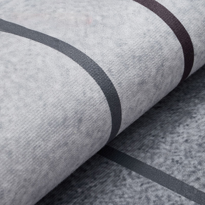 Gorgeous Gray Tone Carpet Modern Polyester Area Rug Living Room Area Rug with Non-Slip Backing