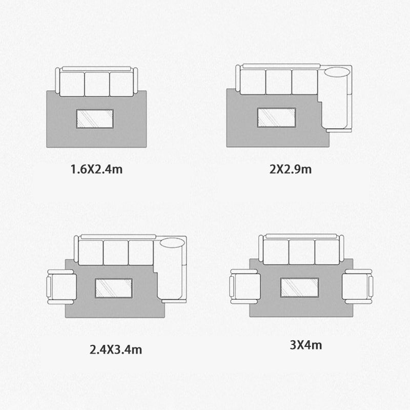 Gorgeous Gray Tone Carpet Modern Polyester Area Rug Living Room Area Rug with Non-Slip Backing