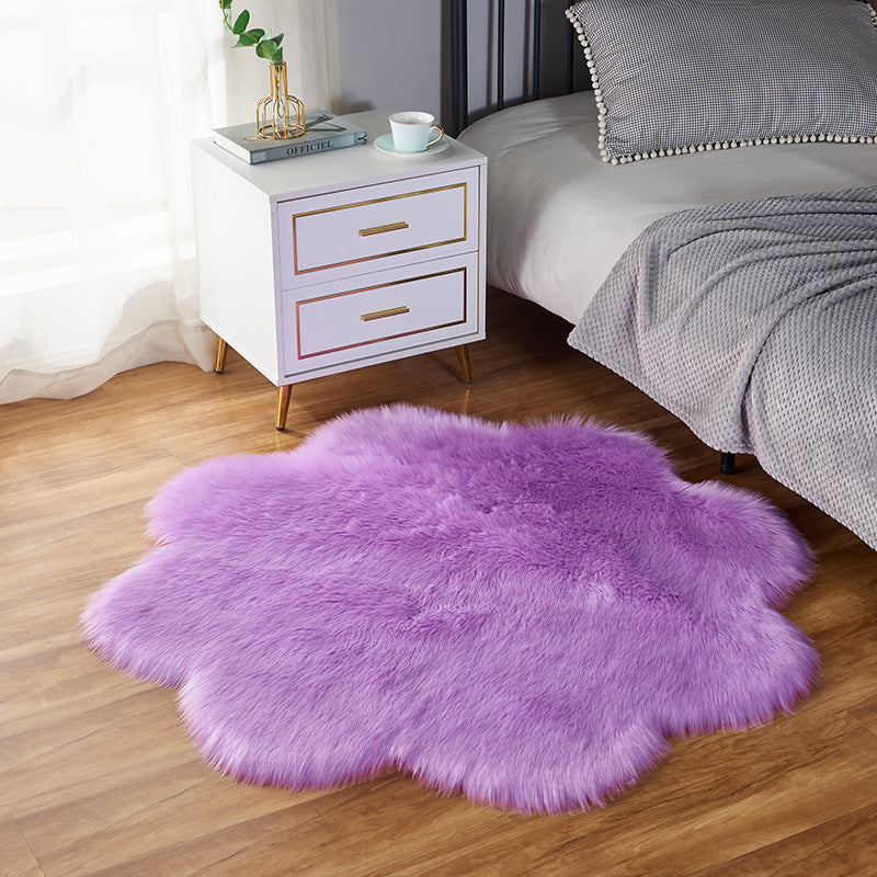 Stilvoller plüsch Teppich Vollfarbener Polyester Teppich Easy Care Teppich für Schlafzimmer