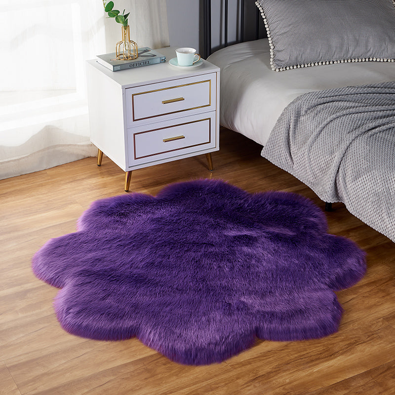 Stilvoller plüsch Teppich Vollfarbener Polyester Teppich Easy Care Teppich für Schlafzimmer