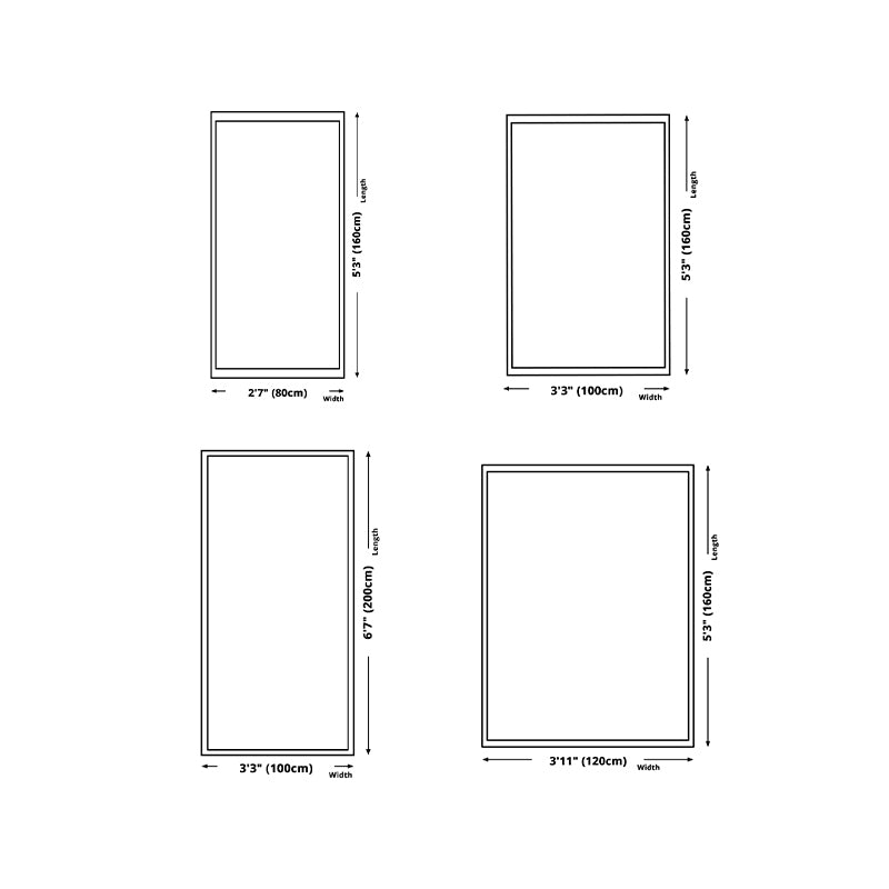 White Floral Print Area Rug Modern Polyester Area Carpet Non-Slip Backing Rug for Living Room