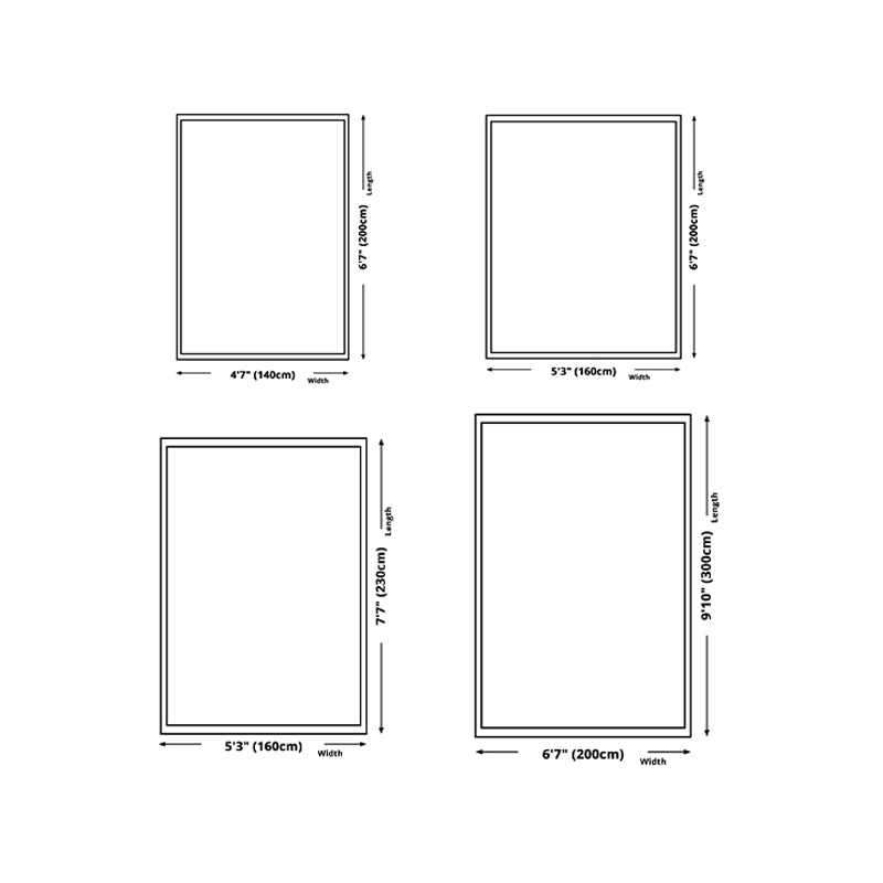 White Floral Print Area Rug Modern Polyester Area Carpet Non-Slip Backing Rug for Living Room