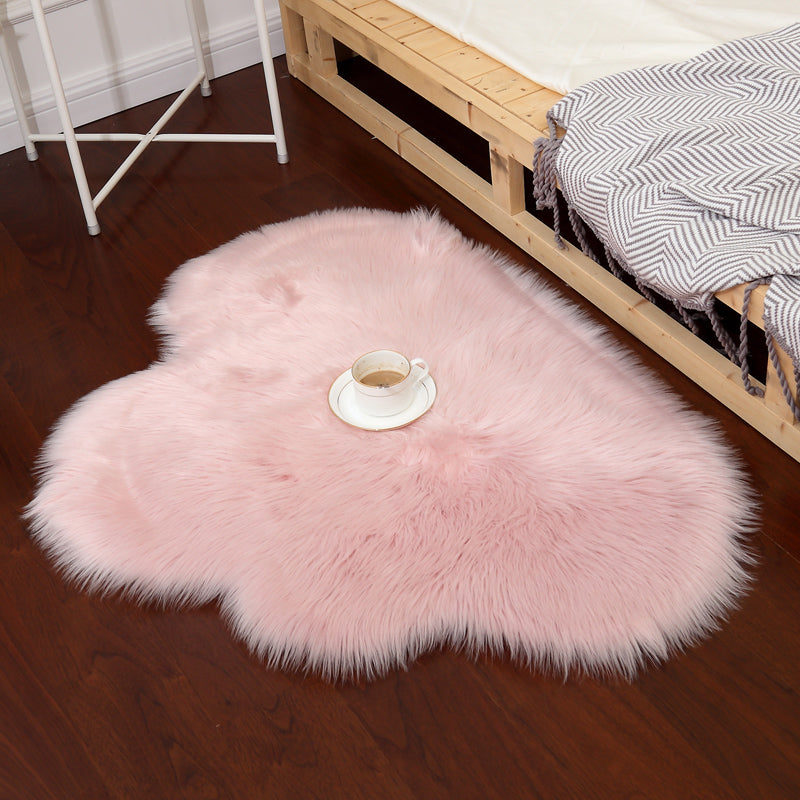 Chic en peluche tapis pur couleurs orlon tapis de soins faciles pour la chambre à coucher