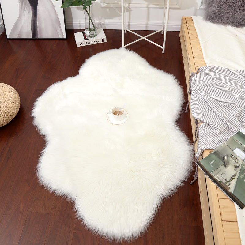 Chic en peluche tapis pur couleurs orlon tapis de soins faciles pour la chambre à coucher