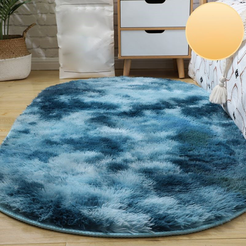 Tapis de couleur en polyester en peluche élégant tapis de soins faciles pour le salon