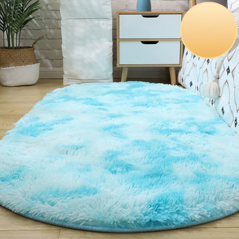 Tapis de couleur en polyester en peluche élégant tapis de soins faciles pour le salon
