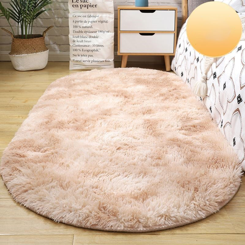 Tapis de couleur en polyester en peluche élégant tapis de soins faciles pour le salon