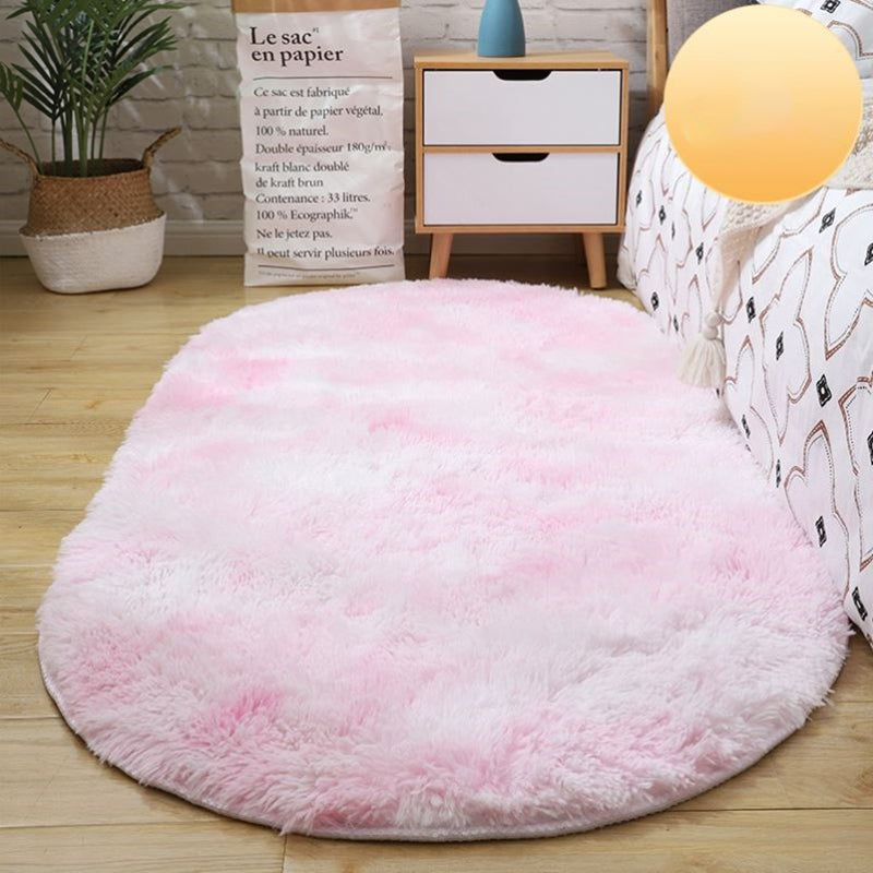 Tapis de couleur en polyester en peluche élégant tapis de soins faciles pour le salon