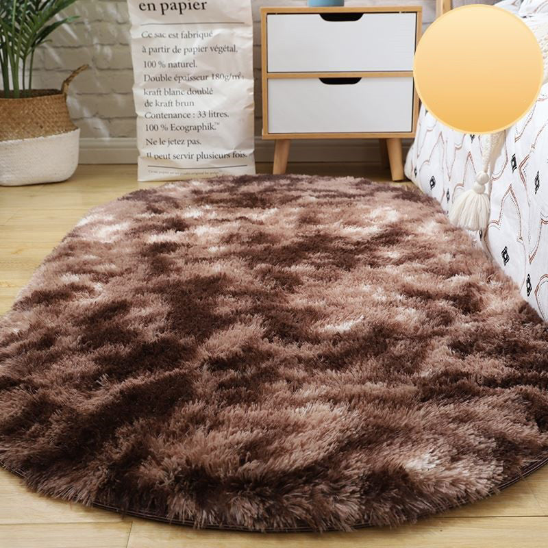 Tapis de couleur en polyester en peluche élégant tapis de soins faciles pour le salon