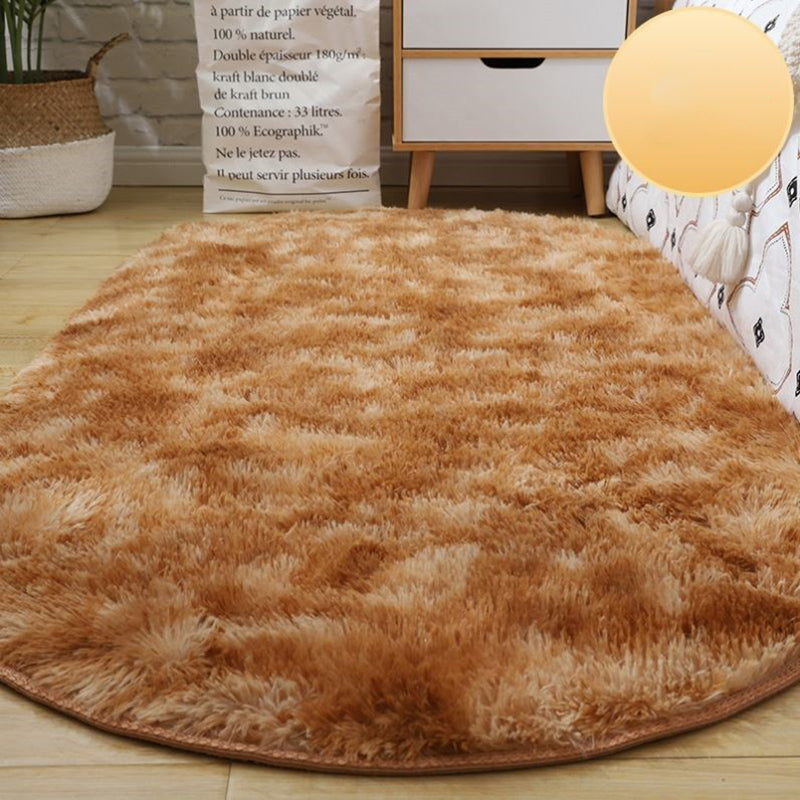 Tapis de couleur en polyester en peluche élégant tapis de soins faciles pour le salon