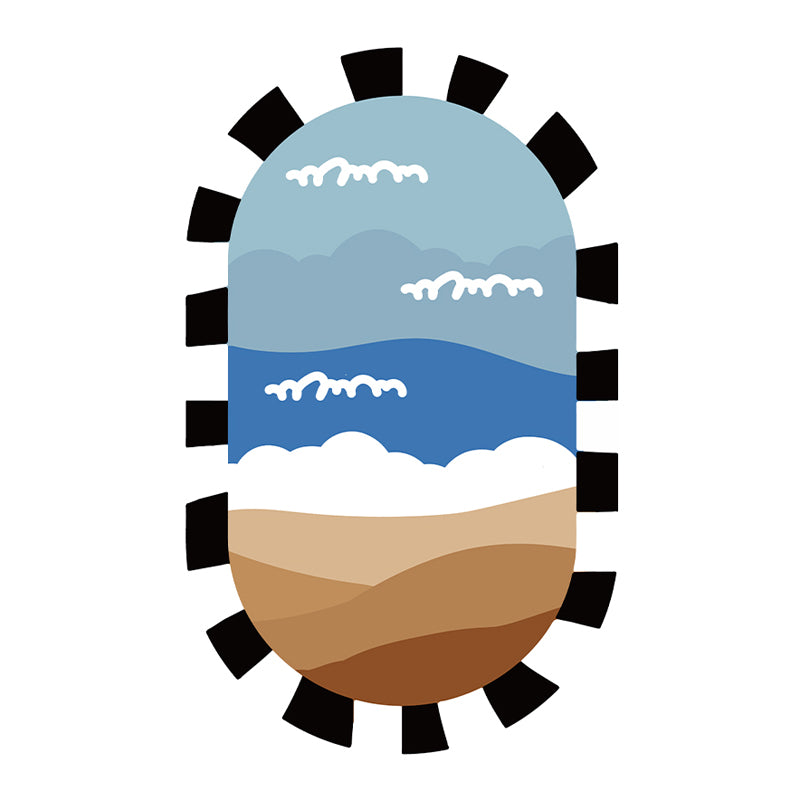 Modern Drawing Room Area Rug Flower Pattern Polyester Area Carpet Stain Resistant Rug