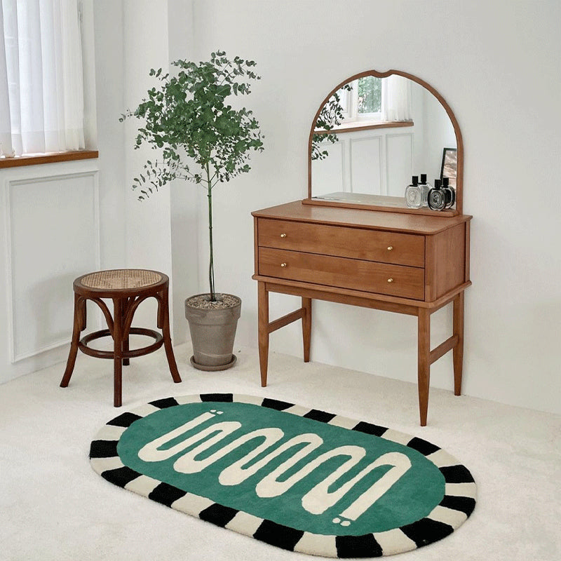 Modern Drawing Room Area Rug Flower Pattern Polyester Area Carpet Stain Resistant Rug