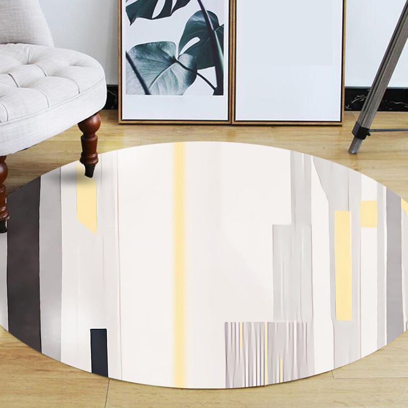 Stylish Modern Carpet Polyester Geometric Pattern Area Rug Non-Slip Backing Rug for Home Decor