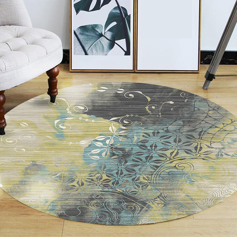 Stylish Modern Carpet Polyester Geometric Pattern Area Rug Non-Slip Backing Rug for Home Decor