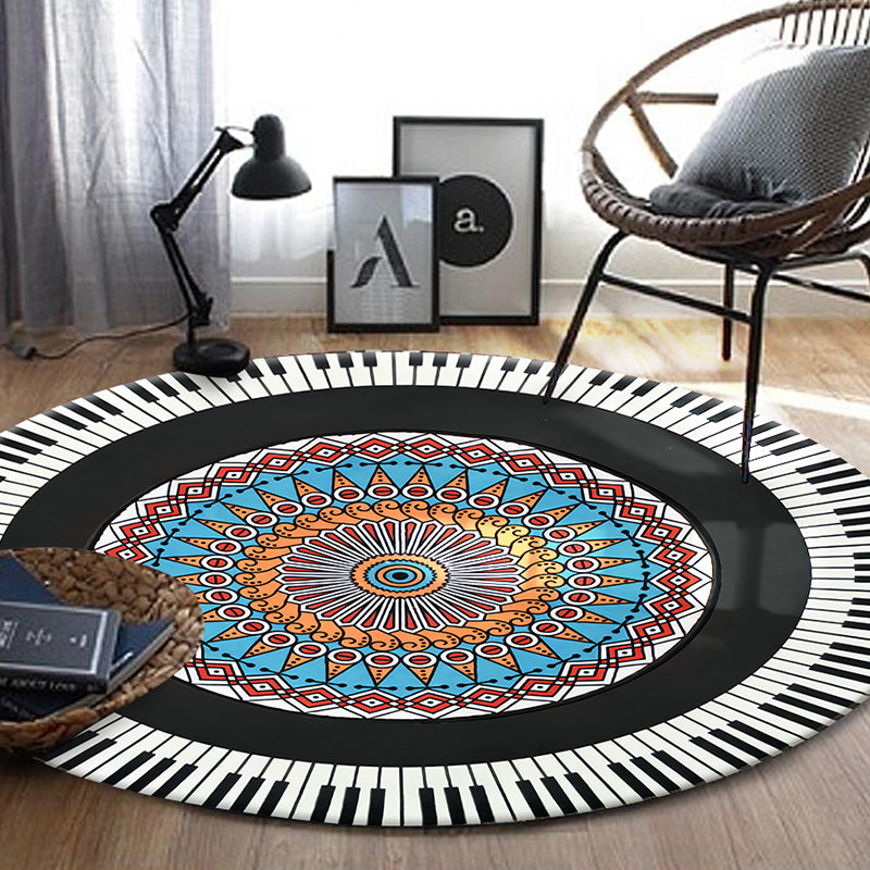 Stylish Modern Carpet Polyester Geometric Pattern Area Rug Non-Slip Backing Rug for Home Decor