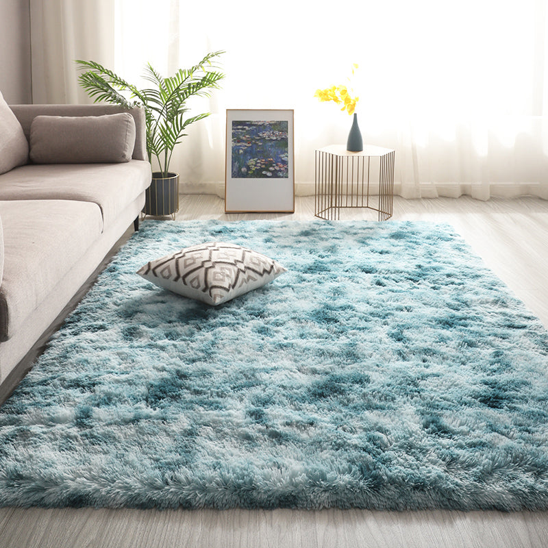 Funky Tie Dye Printed Rug Distinctive Carpet Polyester Anti-Slip Shag Rug for Living Room