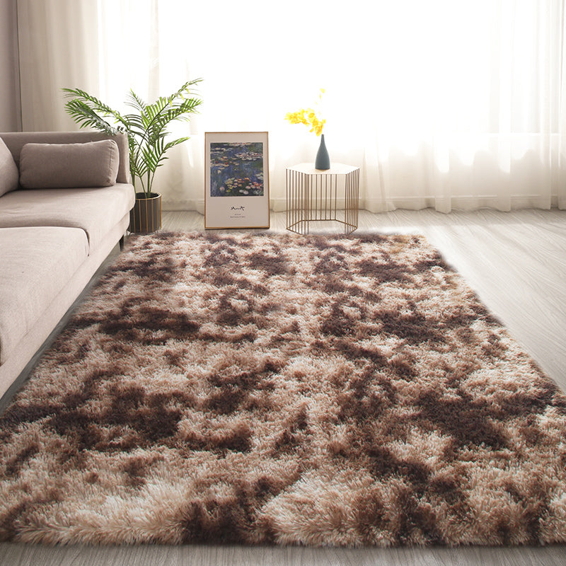 Funky Tie Dye Printed Rug Distinctive Carpet Polyester Anti-Slip Shag Rug for Living Room