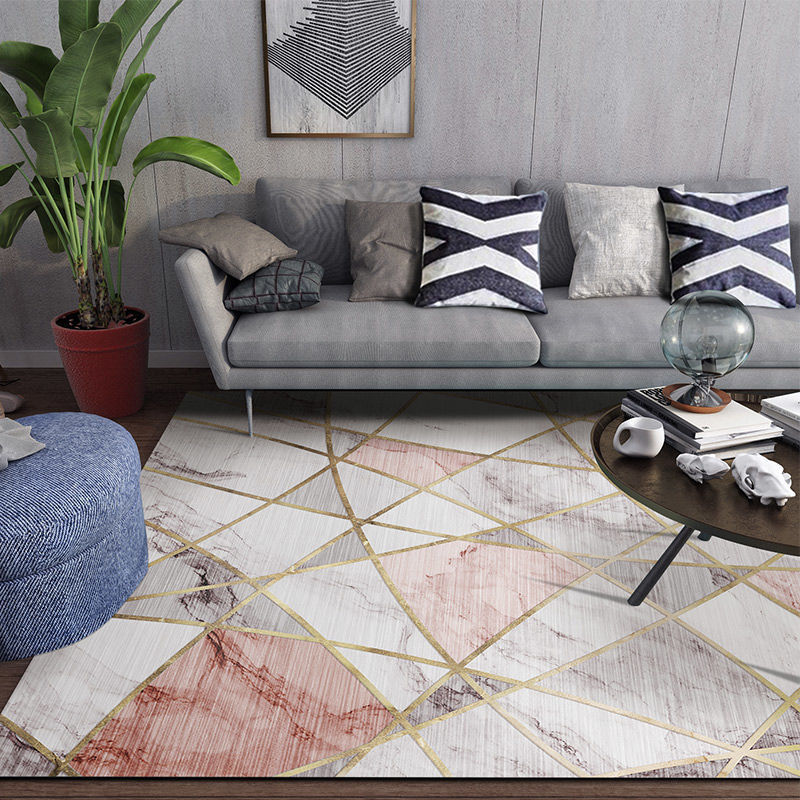 Gorgeous Carpet Trendy Polyester Area Rug Living Room Area Carpet with Non-Slip Backing