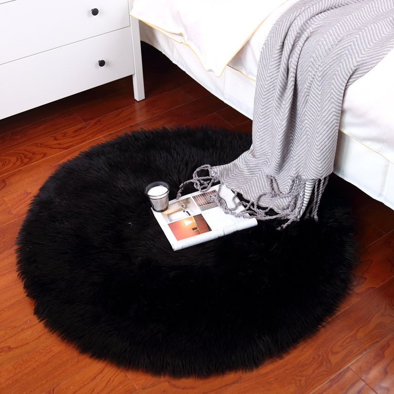 Pink Bedroom Area Rug Plush Orlon Area Carpet Solid Color Easy Care Rug