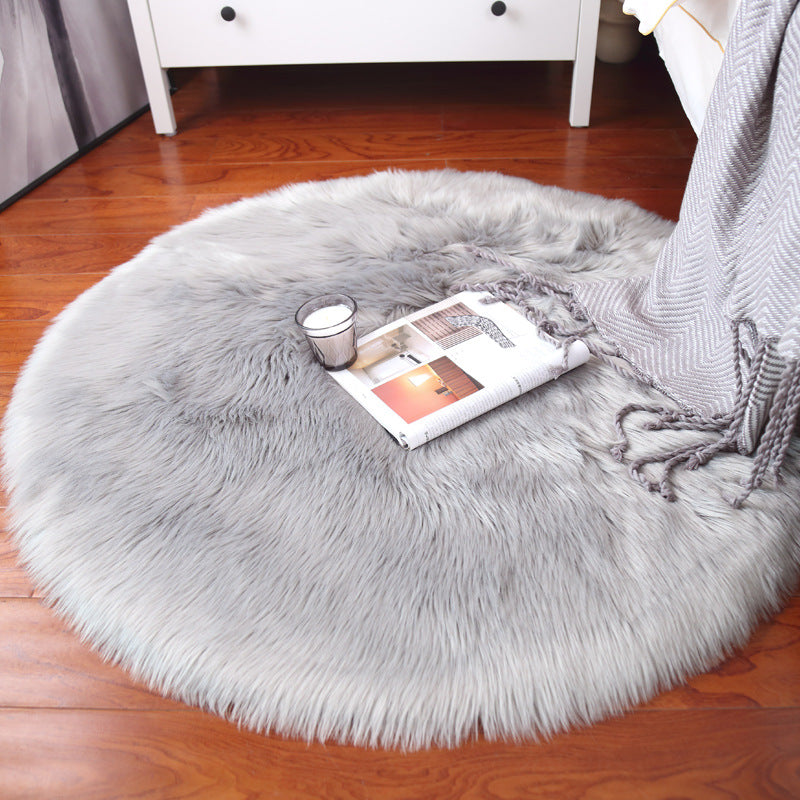 Pink Bedroom Area Rug Plush Orlon Area Carpet Solid Color Easy Care Rug