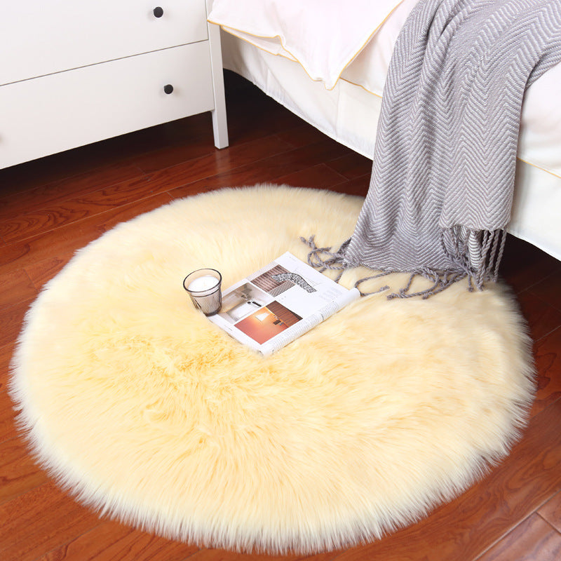 Pink Bedroom Area Rug Plush Orlon Area Carpet Solid Color Easy Care Rug