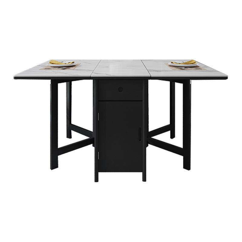 Mesa de comedor plegable Mesa rectangular moderna con base de almacenamiento (solo mesa)