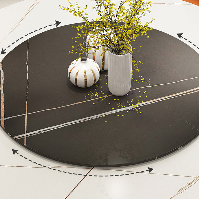 Mesa de comedor de lujo tradicional, mesa rectangular de piedra sinterizada con base de pedestal