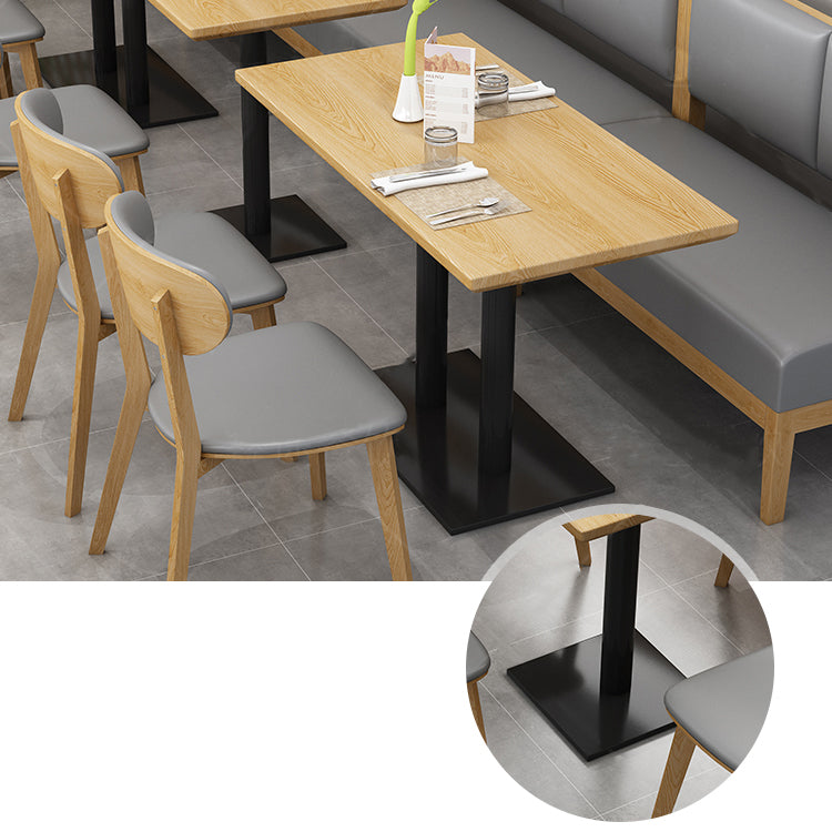 Tavolo da pranzo in stile industriale tavolo da base in metallo nero per casa da cucina