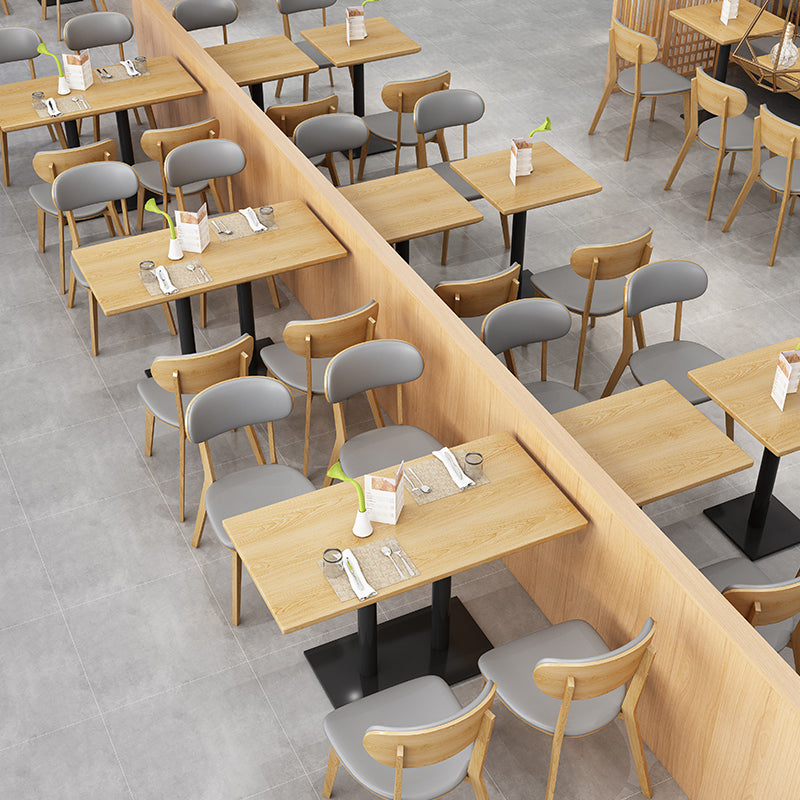 Industrial Dining Table Black Metal Base Table for Home Kitchen Dinner