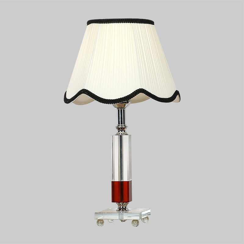 Weißer überbackener Nachttisch Licht Minimalist 1 Kopf klarer K9 Kristall Nachttisch Lampe für Schlafzimmer