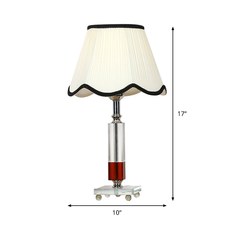 Weißer überbackener Nachttisch Licht Minimalist 1 Kopf klarer K9 Kristall Nachttisch Lampe für Schlafzimmer