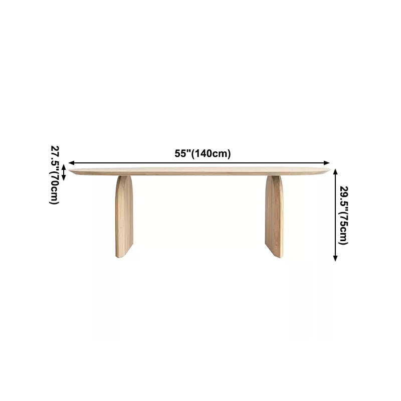 Ovale dinette tafel eenvoud stijl dubbele voetstukmeubels voor binnen