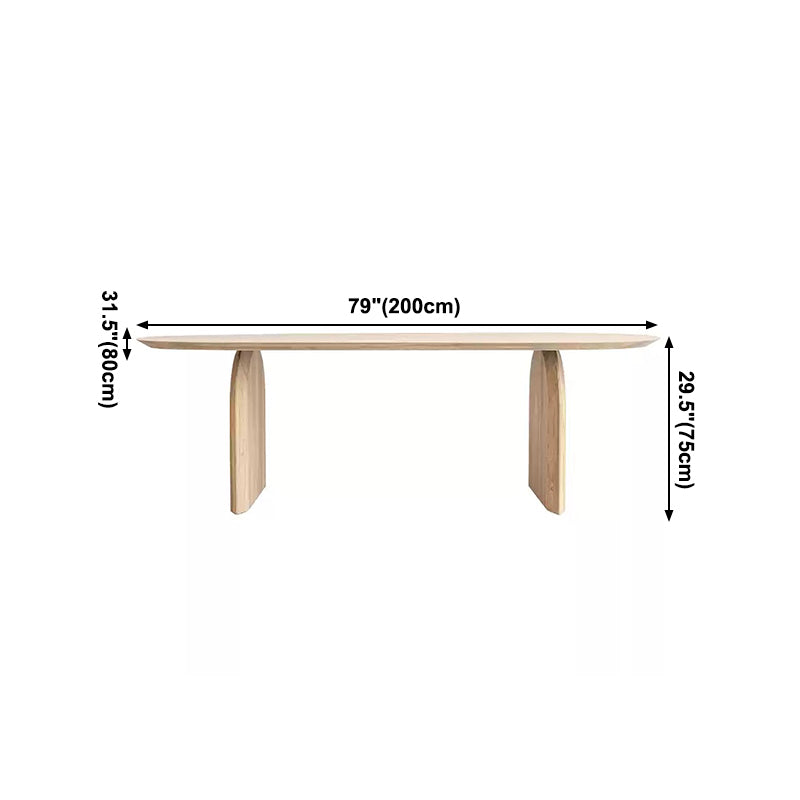 Ovale dinette tafel eenvoud stijl dubbele voetstukmeubels voor binnen