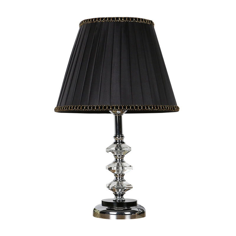 Simple Sweet Smant Simpured Night Light Light Clear K9 Crystal 1 Lámpara de mesa de sala de estar en negro
